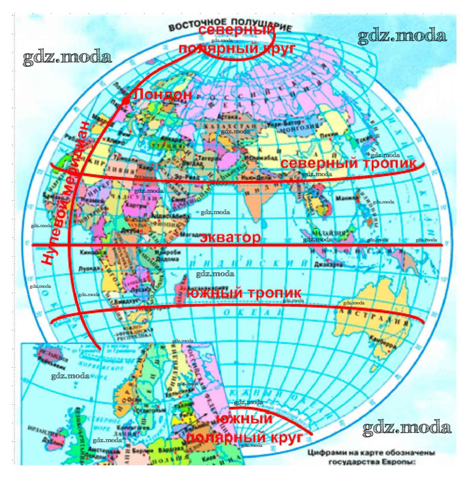 Тропики на физической карте полушарий. Лондон на карте полушарий. На карте полушарий Найдите Экватор Северный и Южный тропики. Меридианы на карте полушарий. Параллели на карте полушарий.