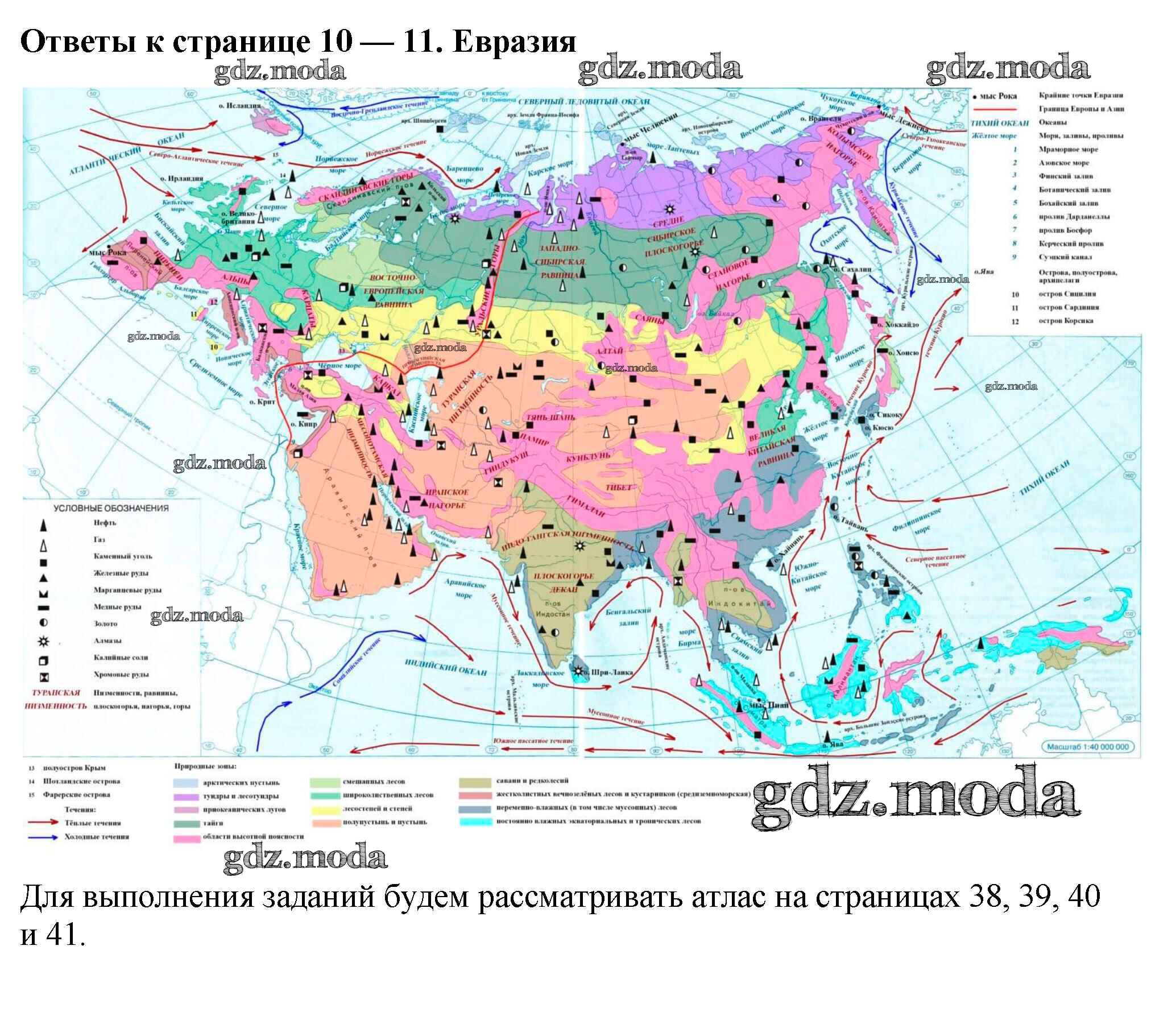 Контурная карта по географии 7 класс курбский