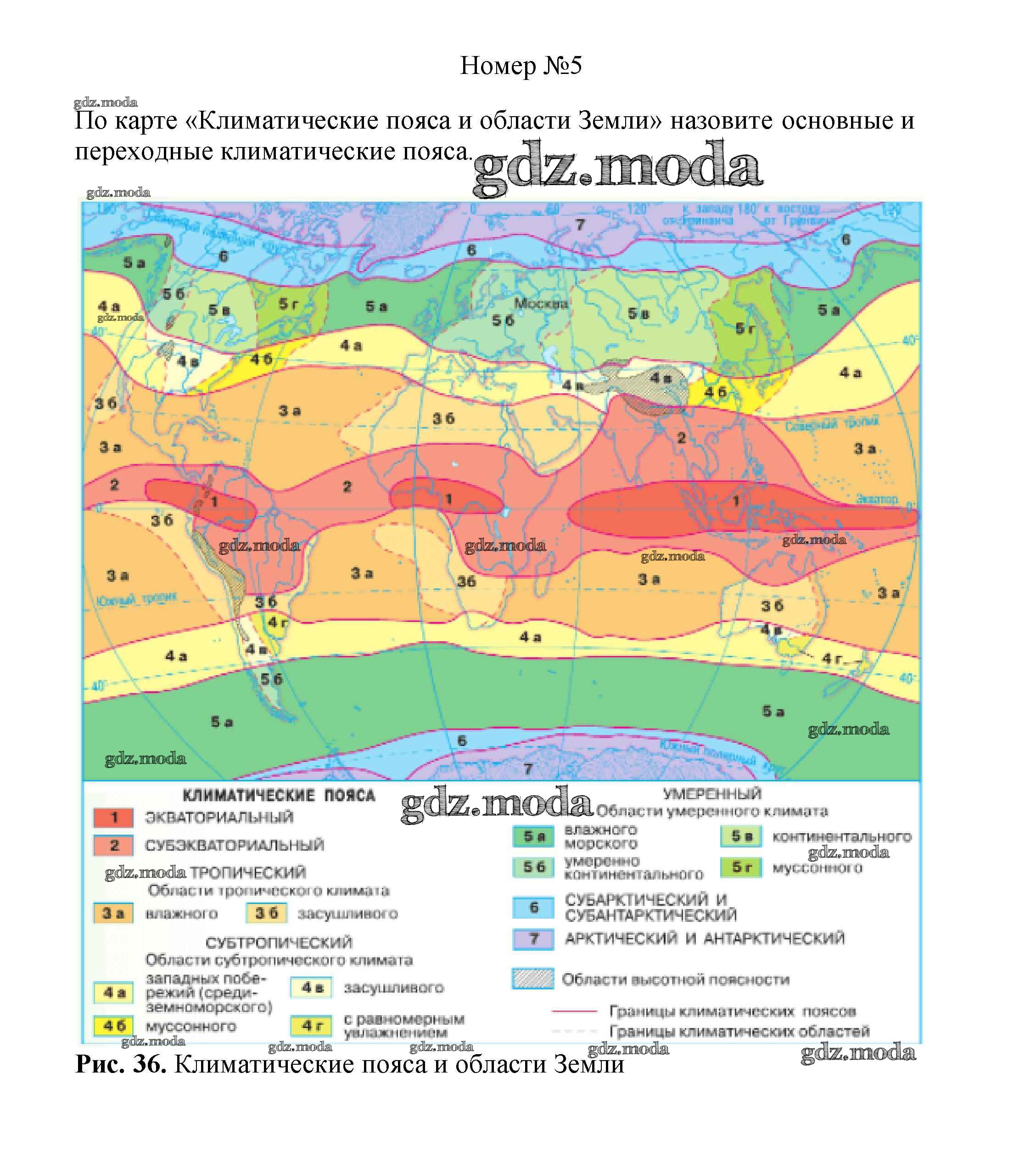 Объяснение климатических различий евразии. Границы климатических поясов на карте.