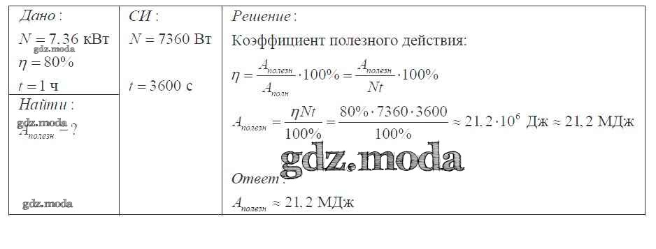 Физика 7 класс перышкин задачник