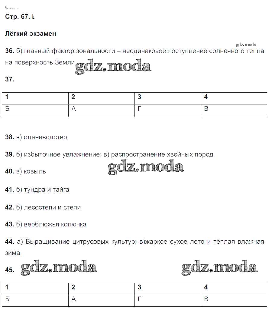 ОТВЕТ на задание № 67 Мой тренажёр по Географии 8 класс Николина Полярная  звезда