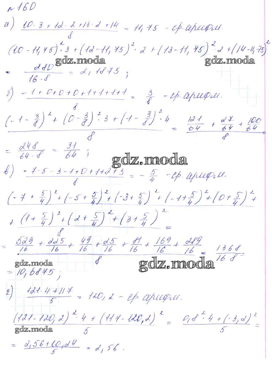 ОТВЕТ на задание № 160 Учебник по Алгебре 7 класс Макарычев УМК Углубленный  уровень