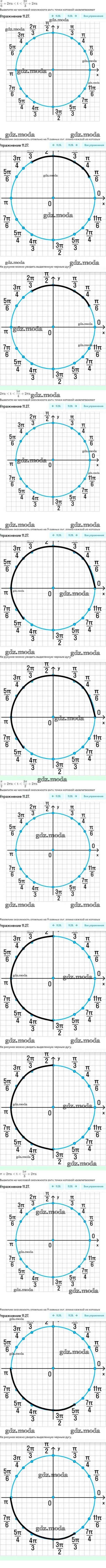 ОТВЕТ на задание № 11.27 Задачник по Алгебре 10 класс Мордкович Базовый и  углубленный уровень