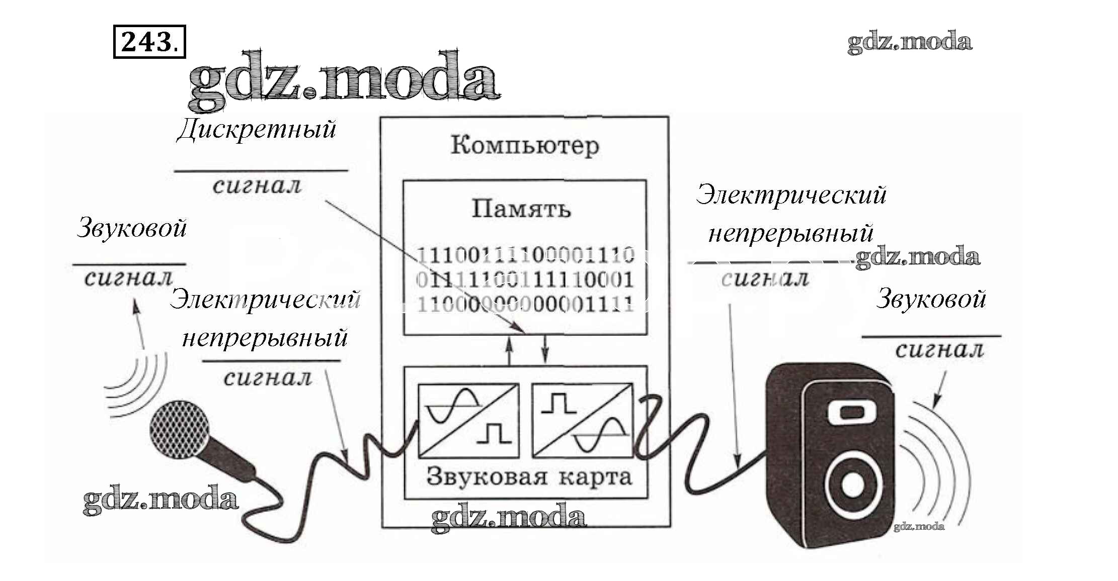 ОТВЕТ на задание № 243 Рабочая тетрадь по Информатике 7 класс Босова