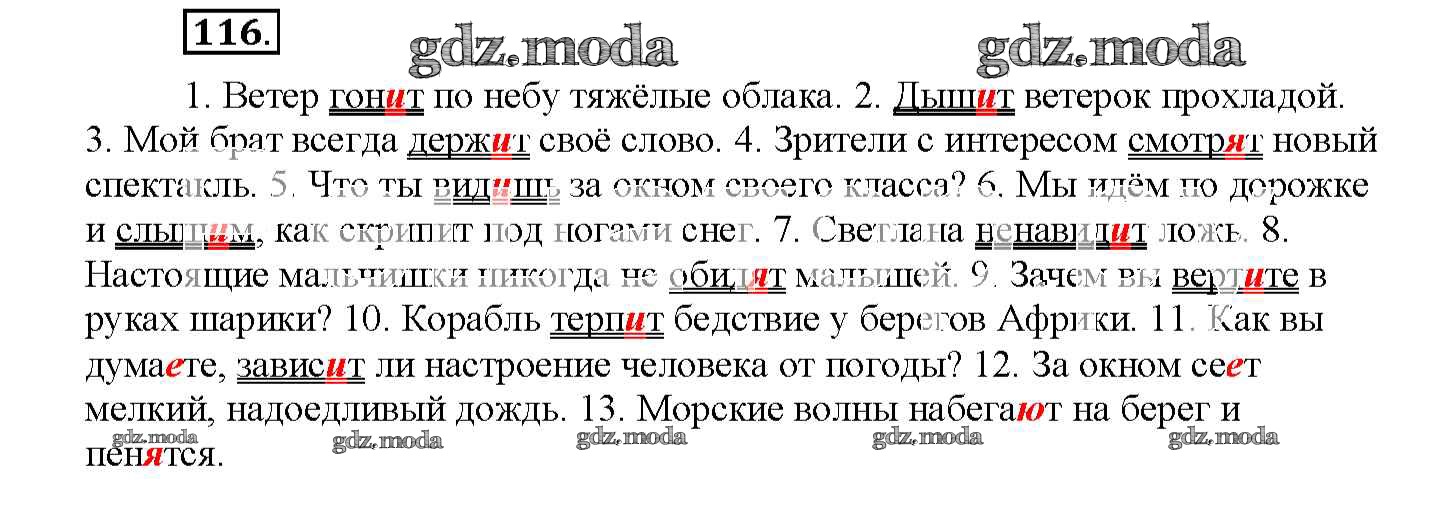 Урок 116 русский язык 4 класс